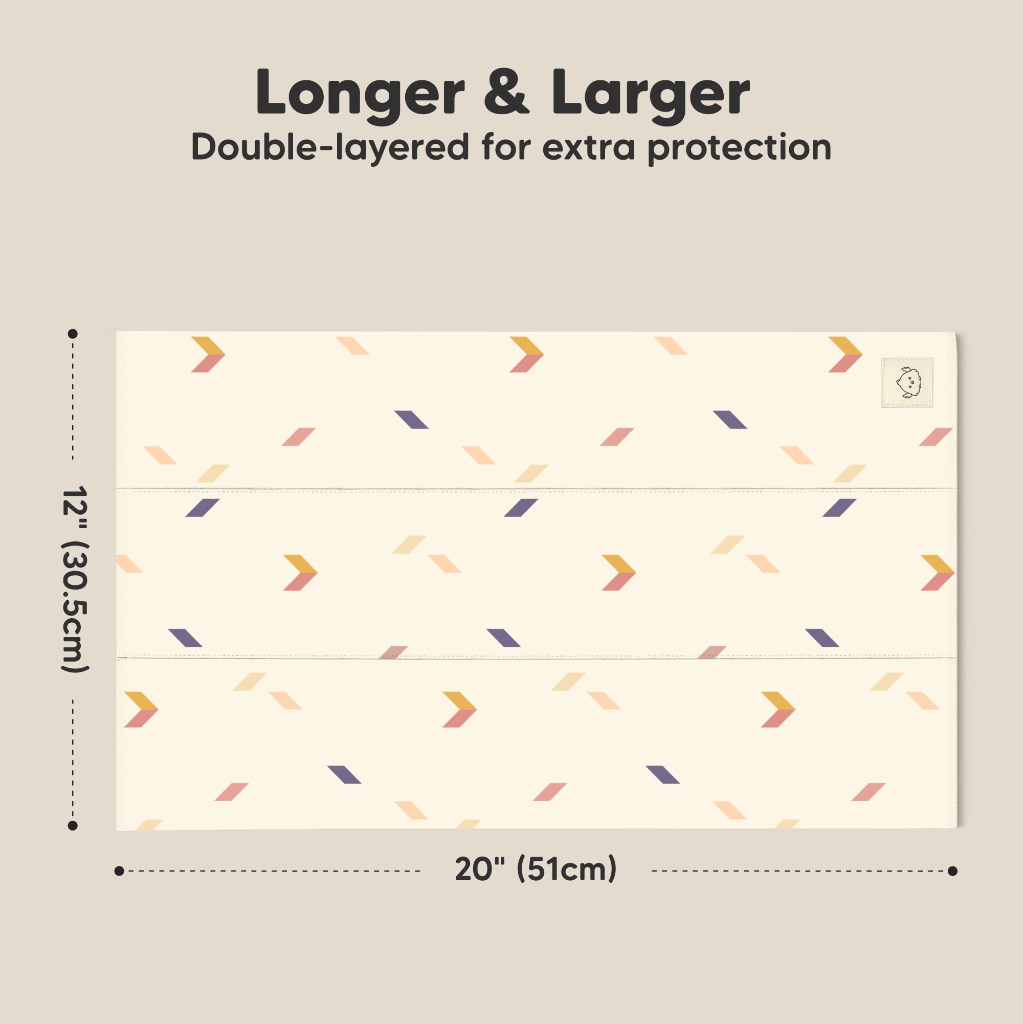 KeaBabies Prism double-layer organic cotton burp cloth open for full coverage