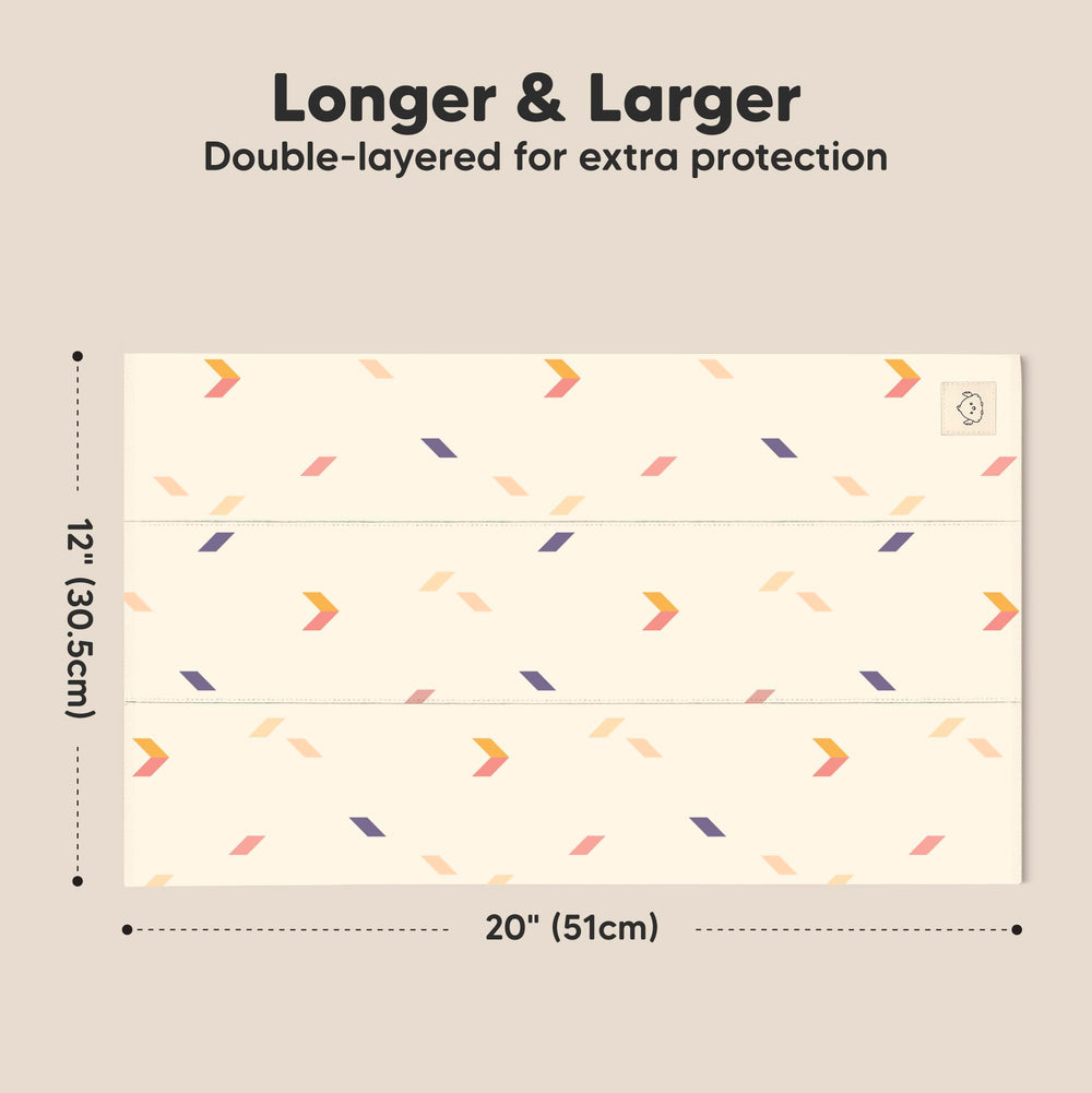 KeaBabies Prism double-layer organic cotton burp cloth open for full coverage