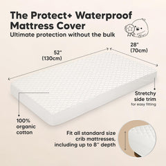 KeaBabies quiet baby crib sheets with cotton top layer promote peaceful naps.