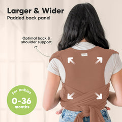 KeaBabies Ring Sling ergonomic back support for balanced babywearing
