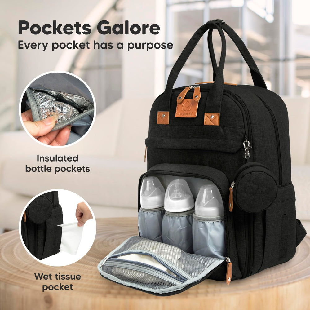 KeaBabies Rove bottle pockets keep drinks insulated and within reach.