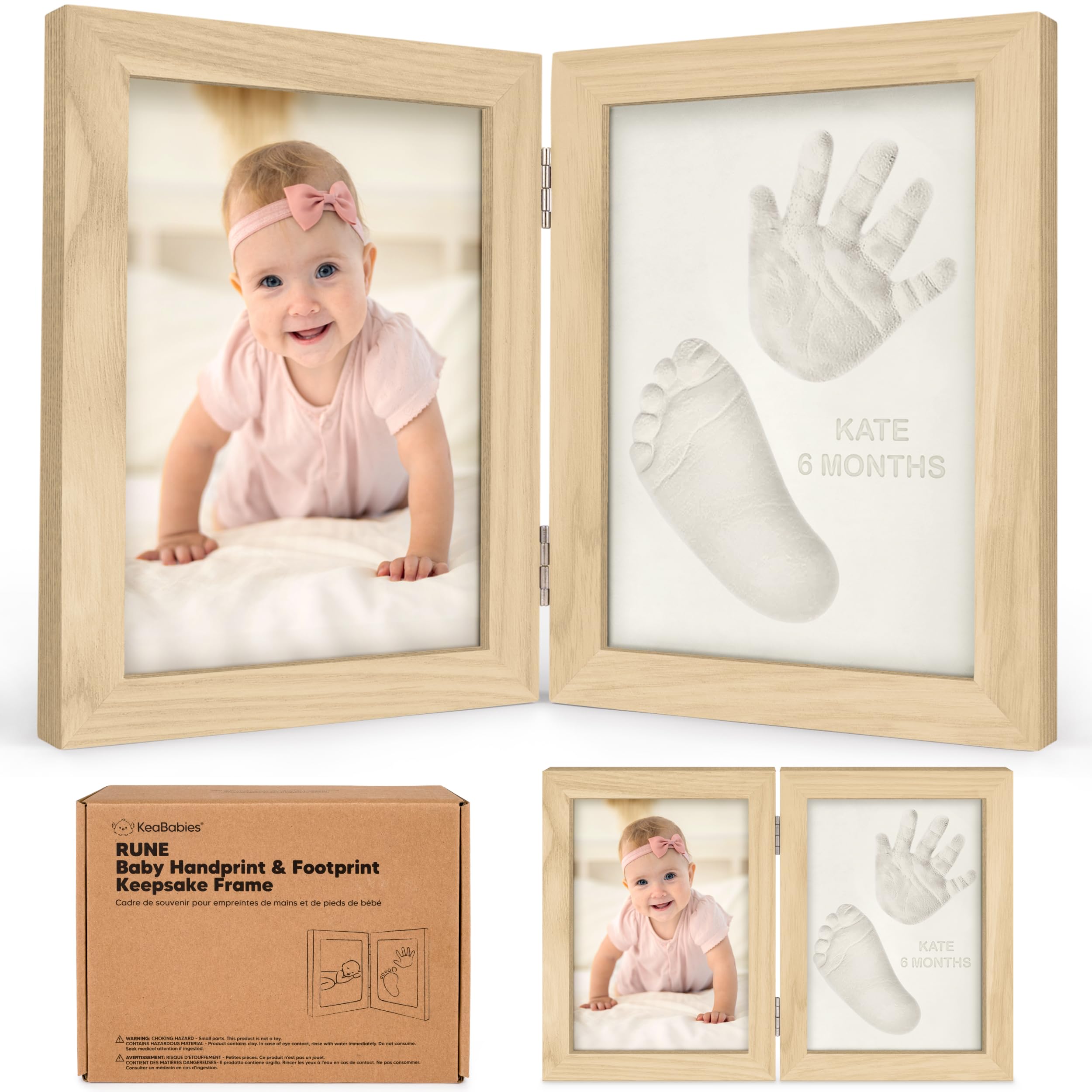 KeaBabies Rune ash wood frame ready for wall or tabletop display of tiny prints.