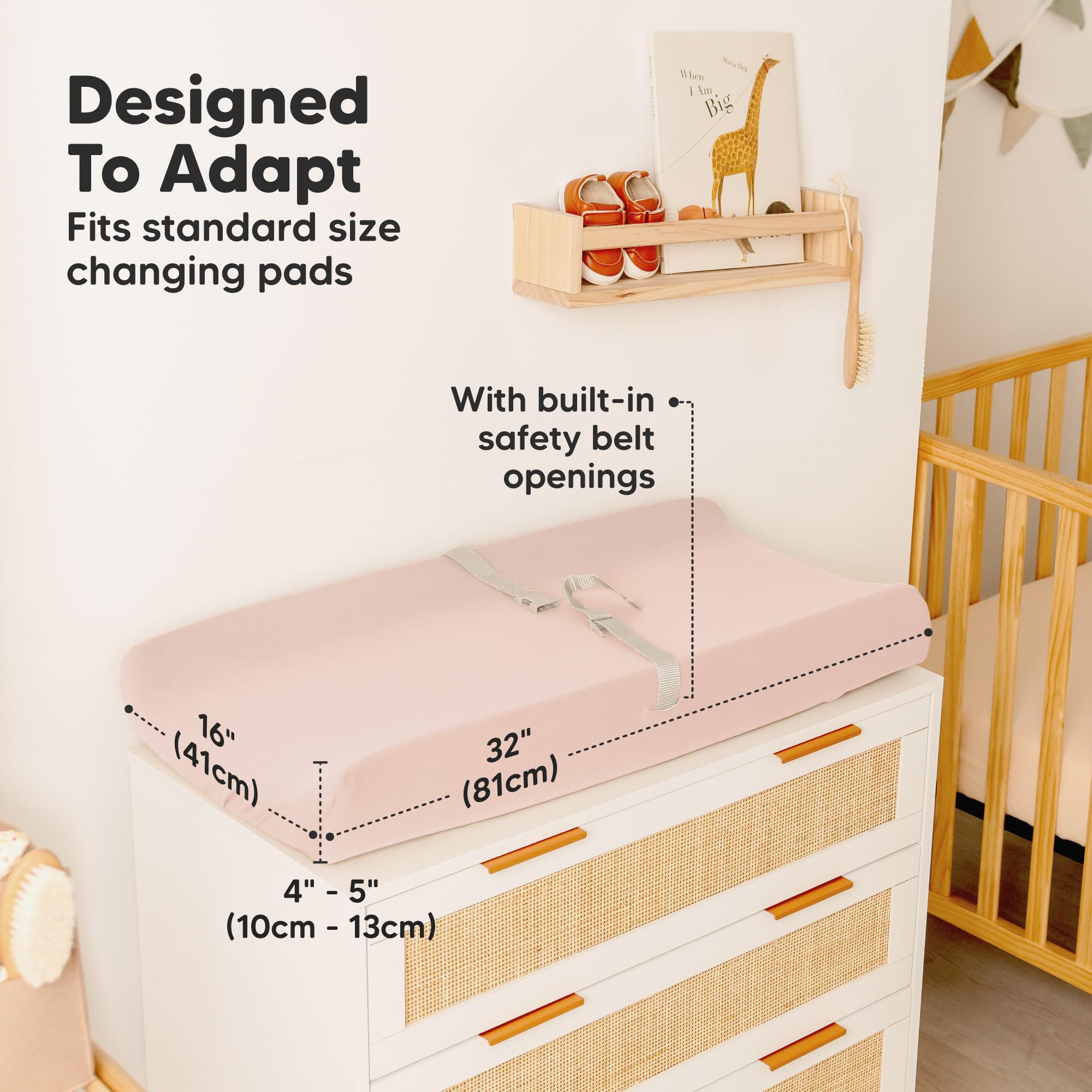 KeaBabies safety buckle holes align with straps for secure setup