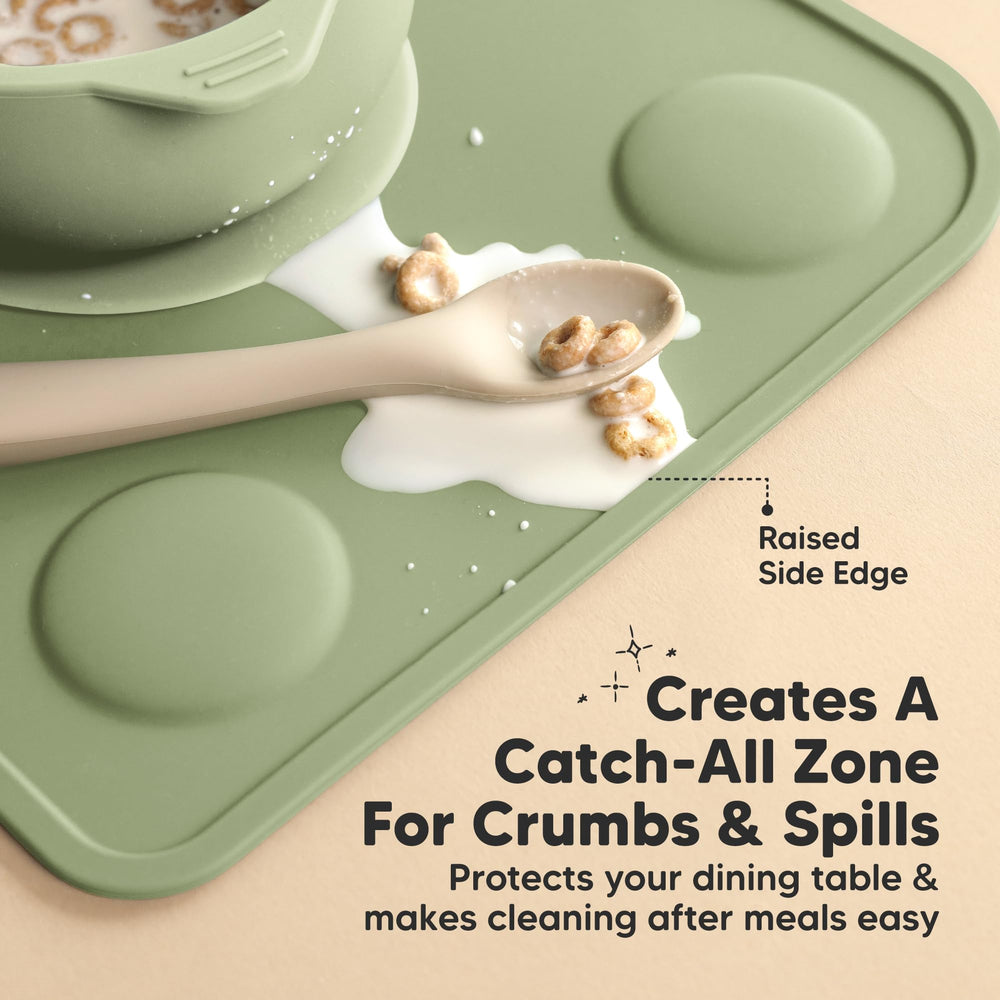 KeaBabies 12x9 placemats fit most high chairs and dining tables.