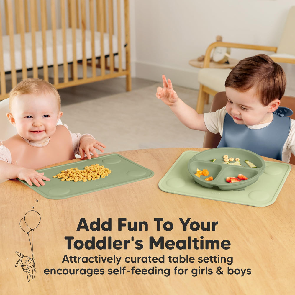 KeaBabies stain-resistant placemats endure daily toddler messes.