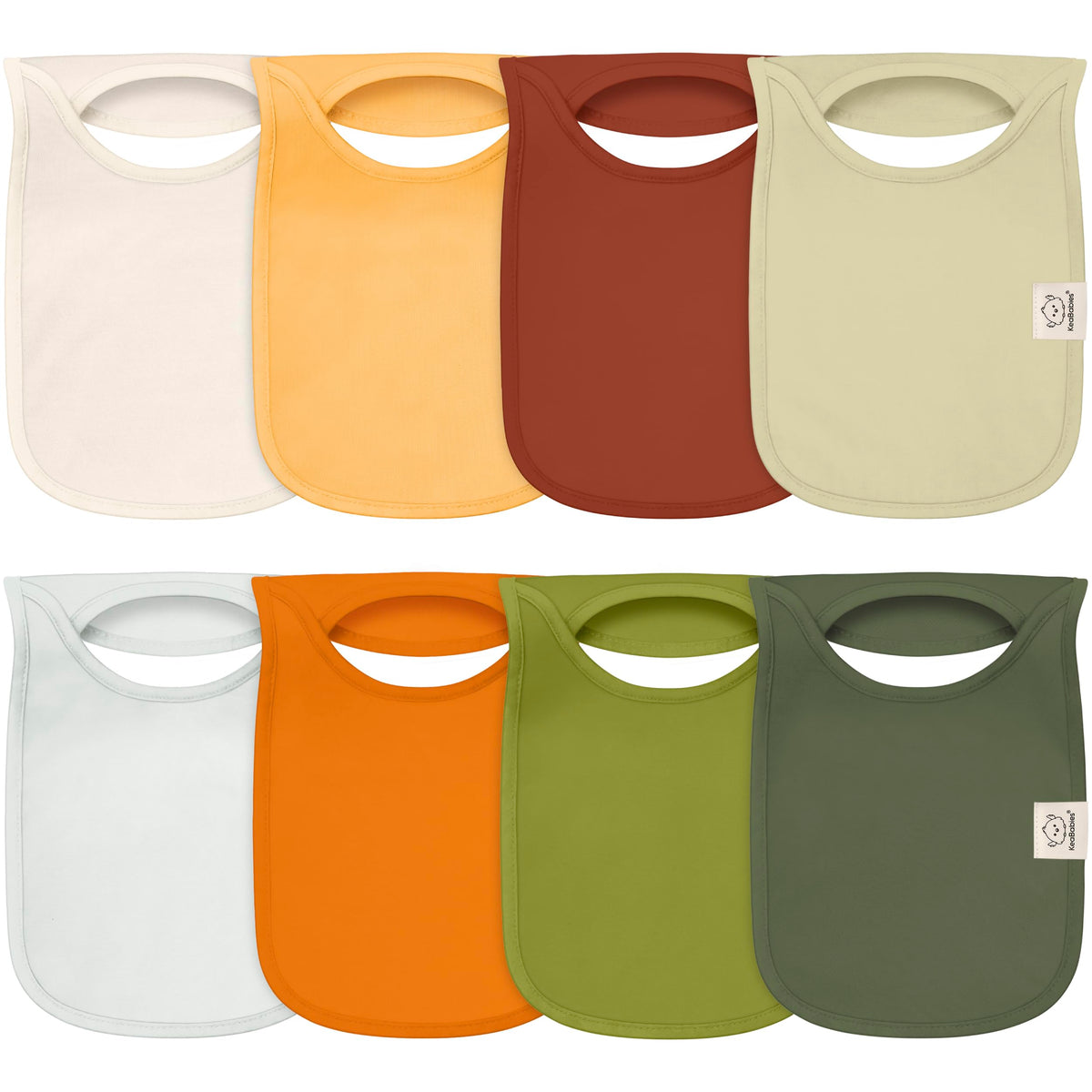 KeaBabies Sahara pullover bib on baby for mess-free feeding
