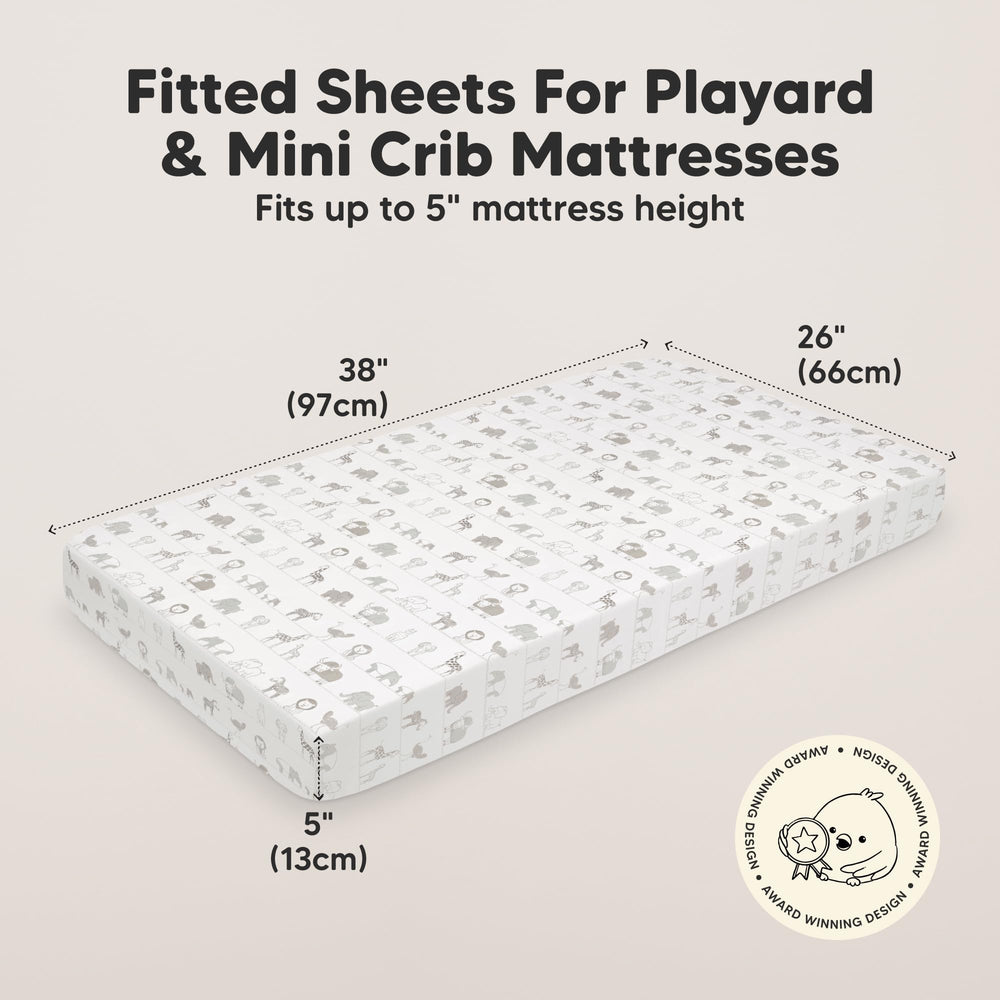 KeaBabies Savannah organic cotton fabric for breathable, skin-friendly baby bedding.