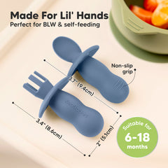 Self-feeding ergonomics: KeaBabies spoon set supports tiny hands