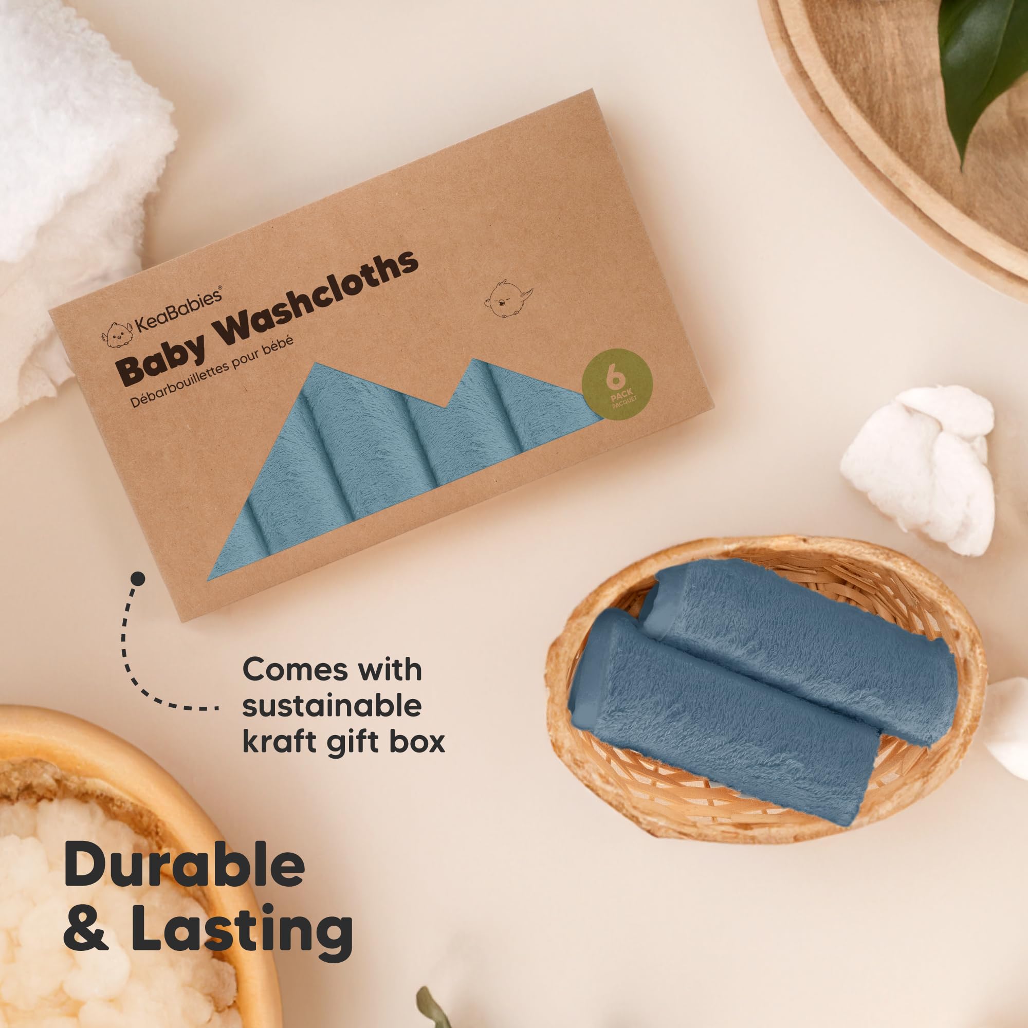 KeaBabies sensitive-skin-friendly cloth demonstrated for delicate baby skin care