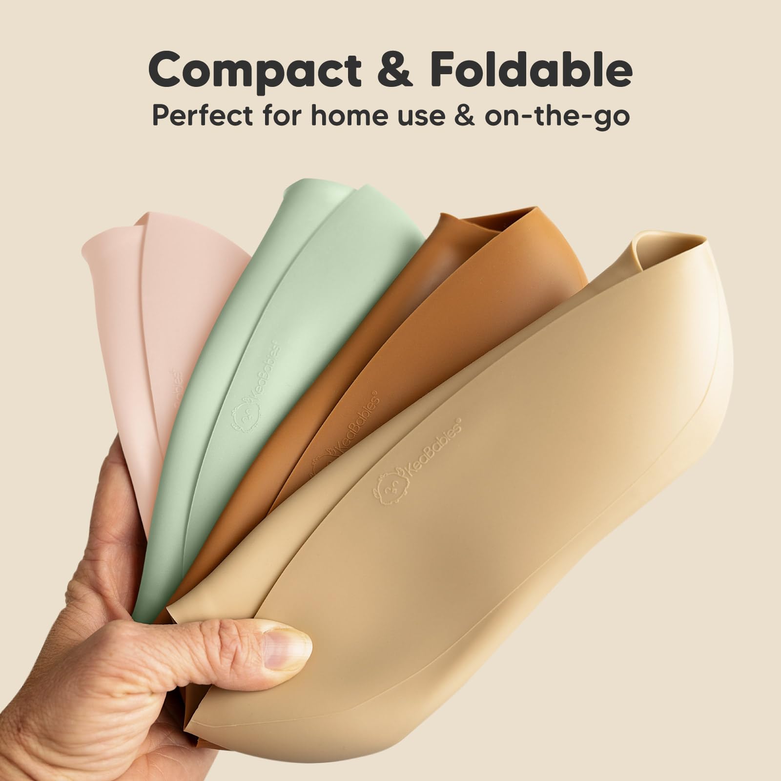 KeaBabies silicone bibs 2-pack mellow suitable for baby-led weaning