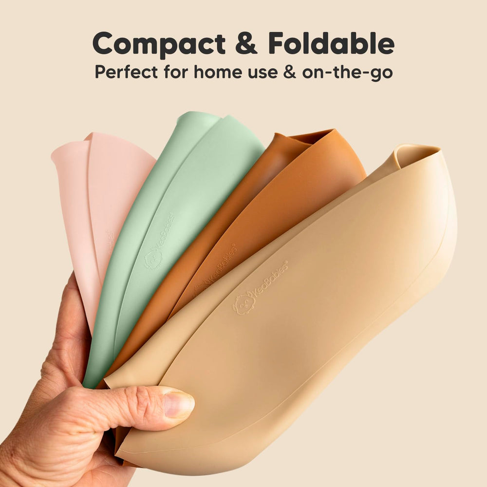KeaBabies silicone bibs 2-pack mellow suitable for baby-led weaning
