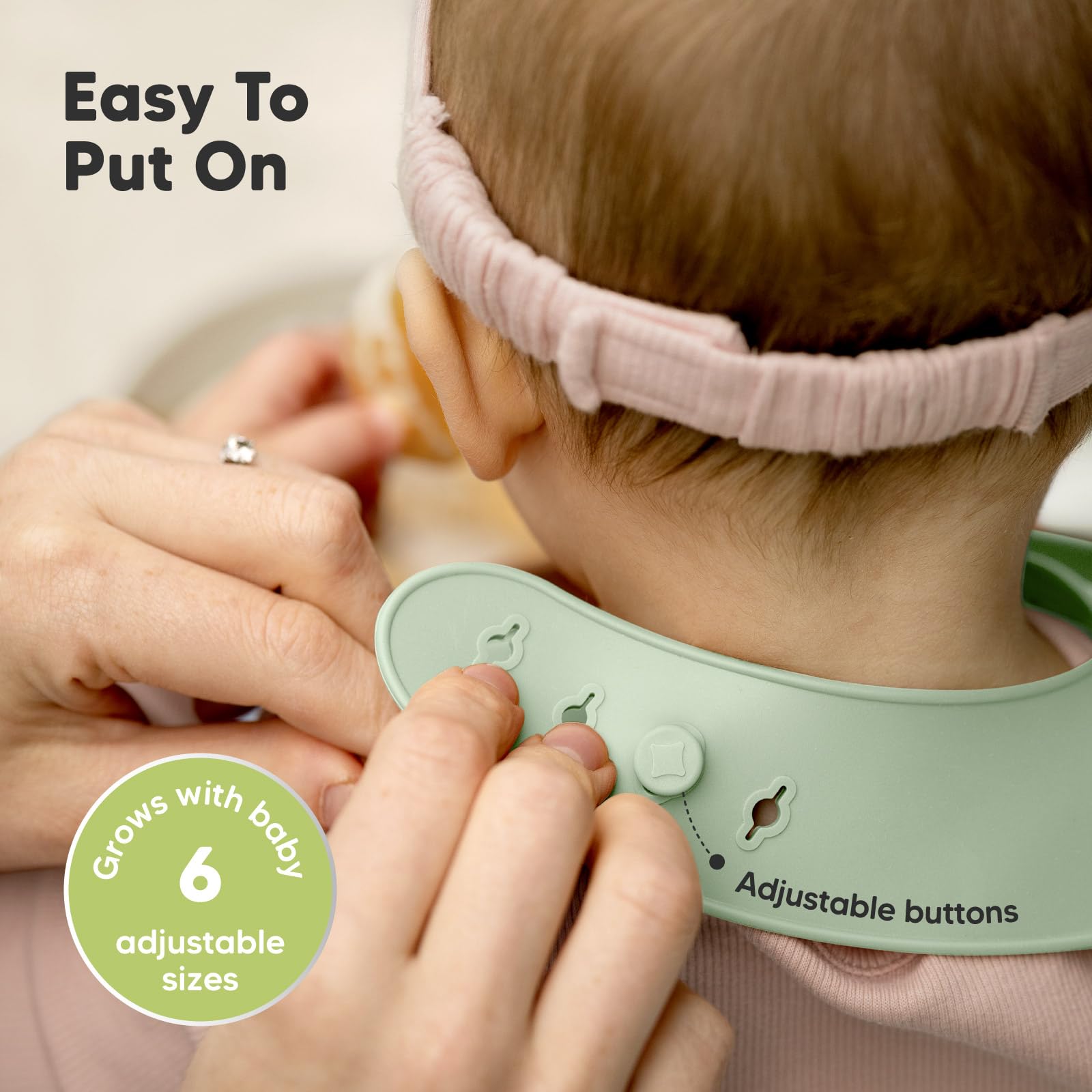 KeaBabies silicone bibs 2-pack mellow soft silicone skin-friendly material