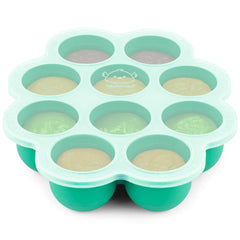 KeaBabies silicone freezer tray with lid keeps baby meals organized