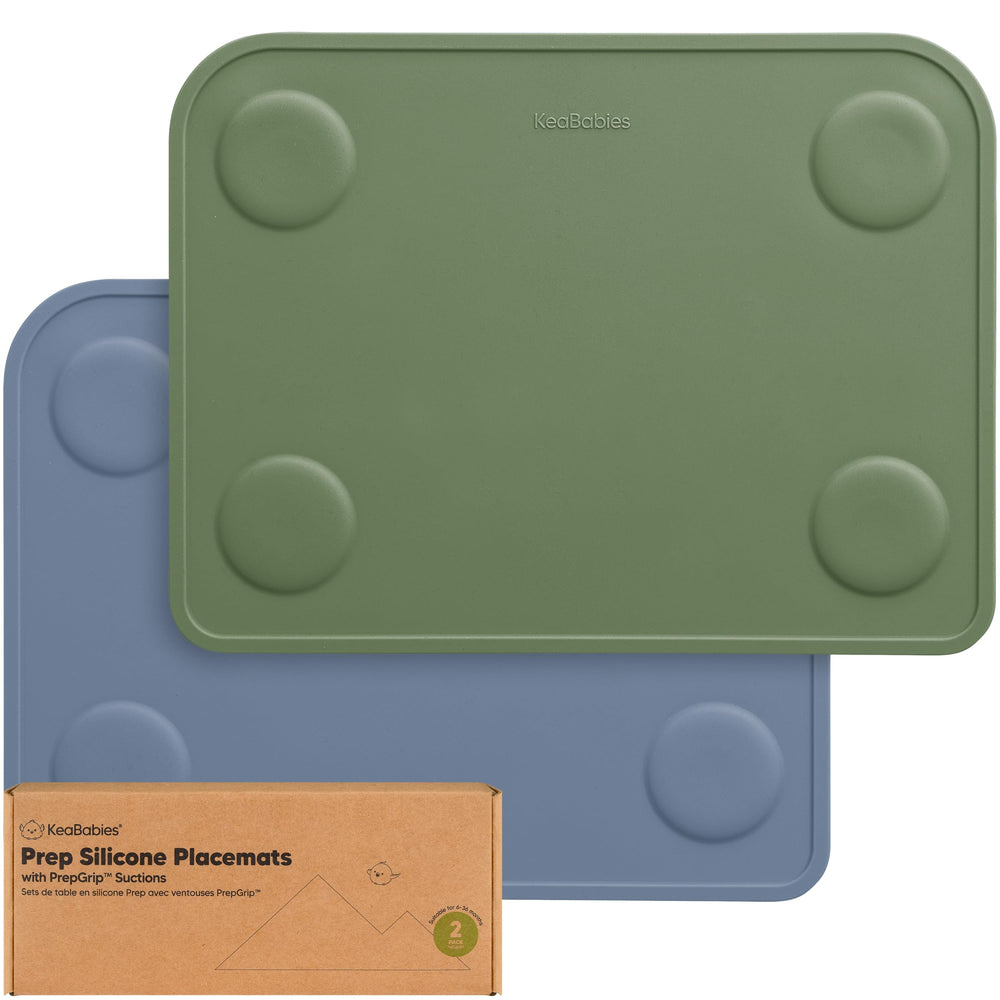 KeaBabies silicone placemats with suction cups secure plates for mess-free meals