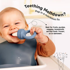 KeaBabies silicone popsicle mold teether for frozen breast milk soothing gums