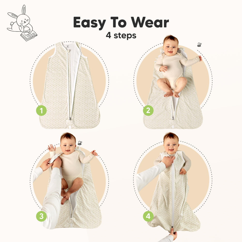 KeaBabies sleep sacks with zipper guard protecting baby's skin during changes.