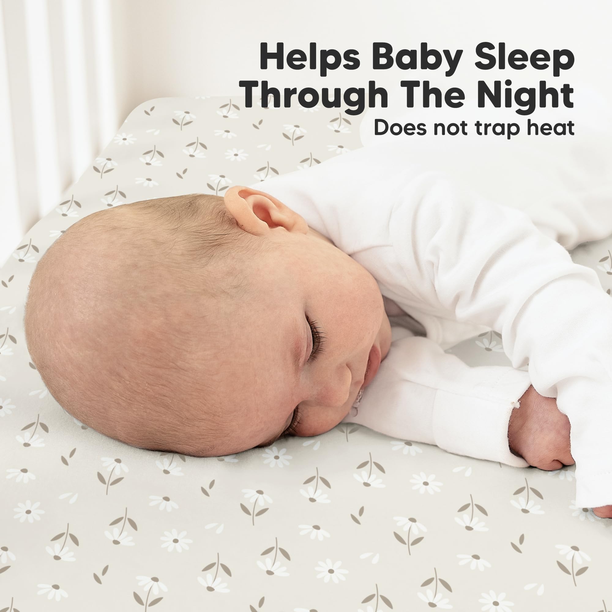 KeaBabies concealed SnugFit Band keeps sheets in place while baby sleeps
