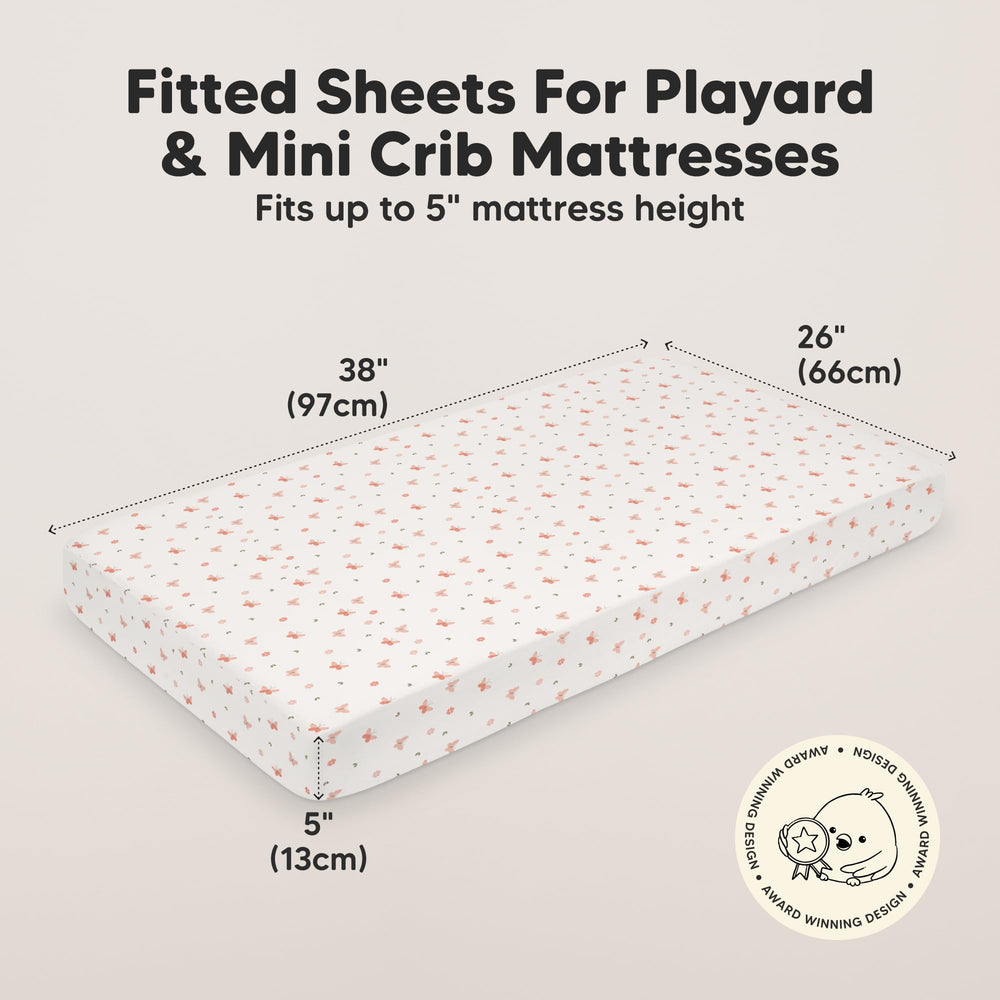 KeaBabies SnugFit elastic-band close-up secures sheets during naps.