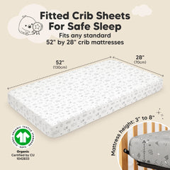 KeaBabies snugfit elastic crib sheets stay securely fitted on standard mattresses.