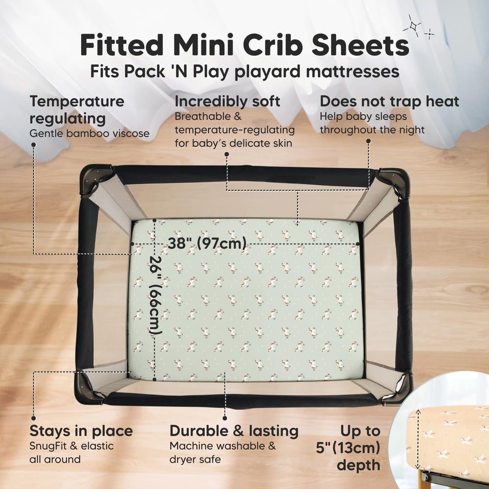 KeaBabies SnugFit mini sheet demonstrates quick, easy fitting and removal.