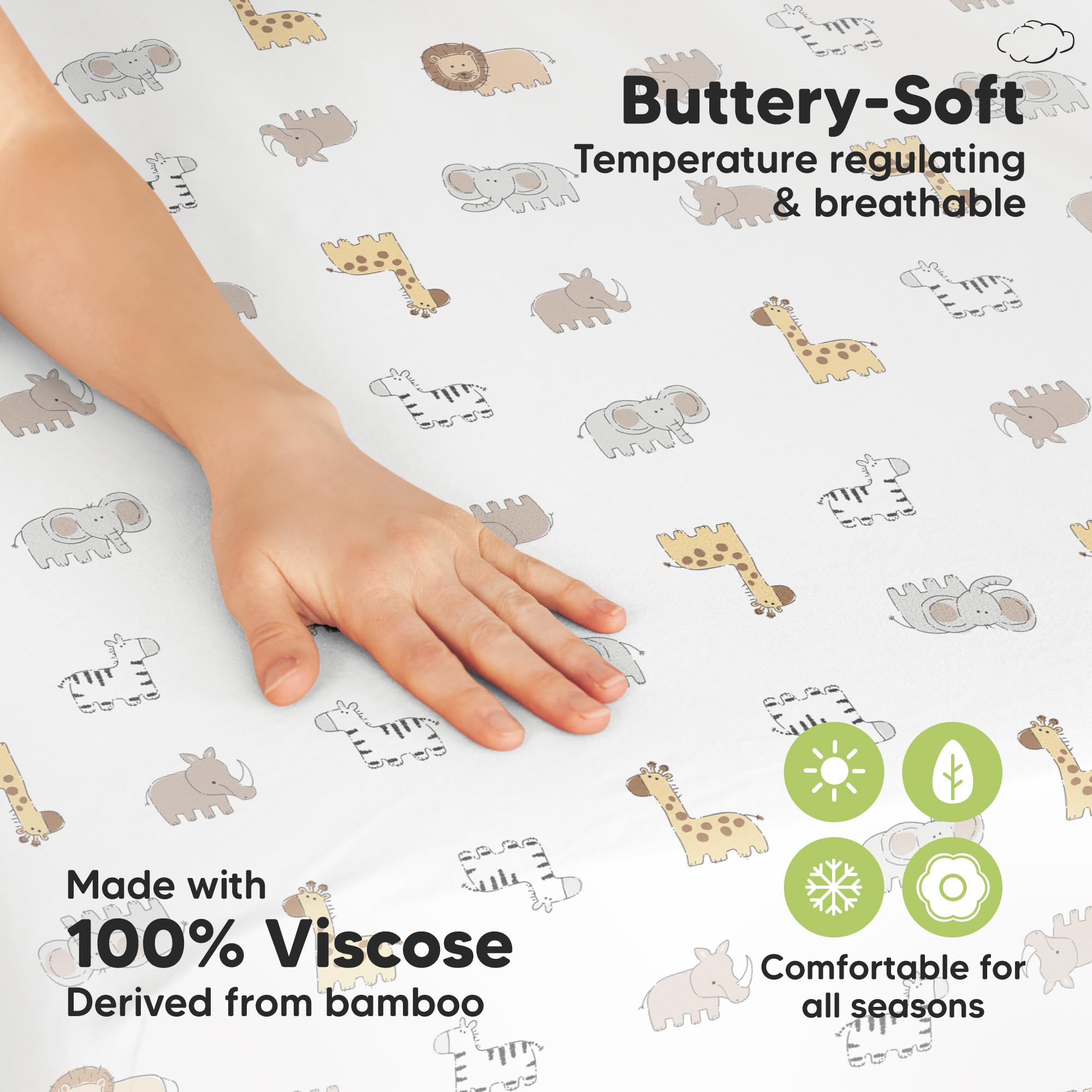 KeaBabies SnugFit Mini Sheets offer easy-fit, snug removal for quick changes