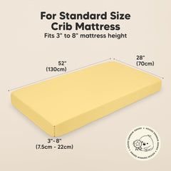 KeaBabies SnugFit Tech demonstrates easy fit on a crib mattress.