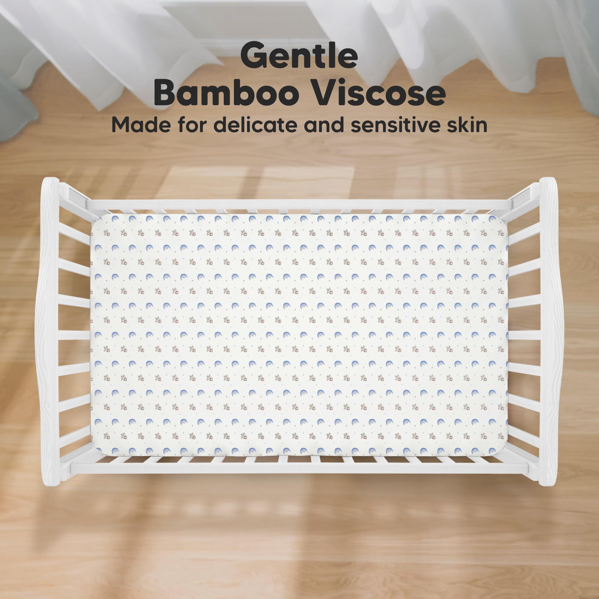 KeaBabies SnugFit Tech close-up for easy-fit crib sheet