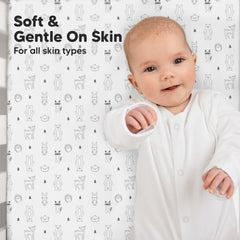 KeaBabies SnugFit Tech crib sheet—easy to fit and remove.