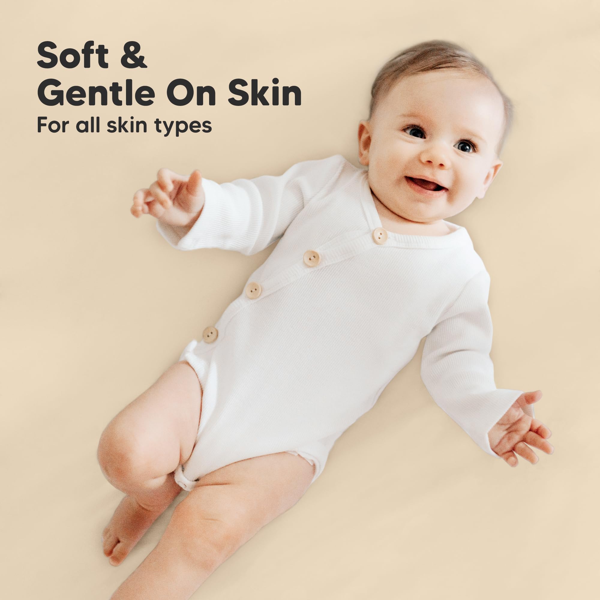 KeaBabies SnugFit Tech detail shows stretchy knit easing on/off.