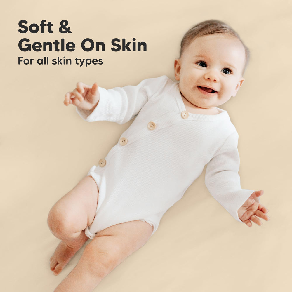 KeaBabies SnugFit Tech detail shows stretchy knit easing on/off.