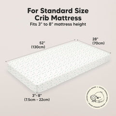 KeaBabies Isla fit crib sheet SnugFit tech eases fitting and removal.
