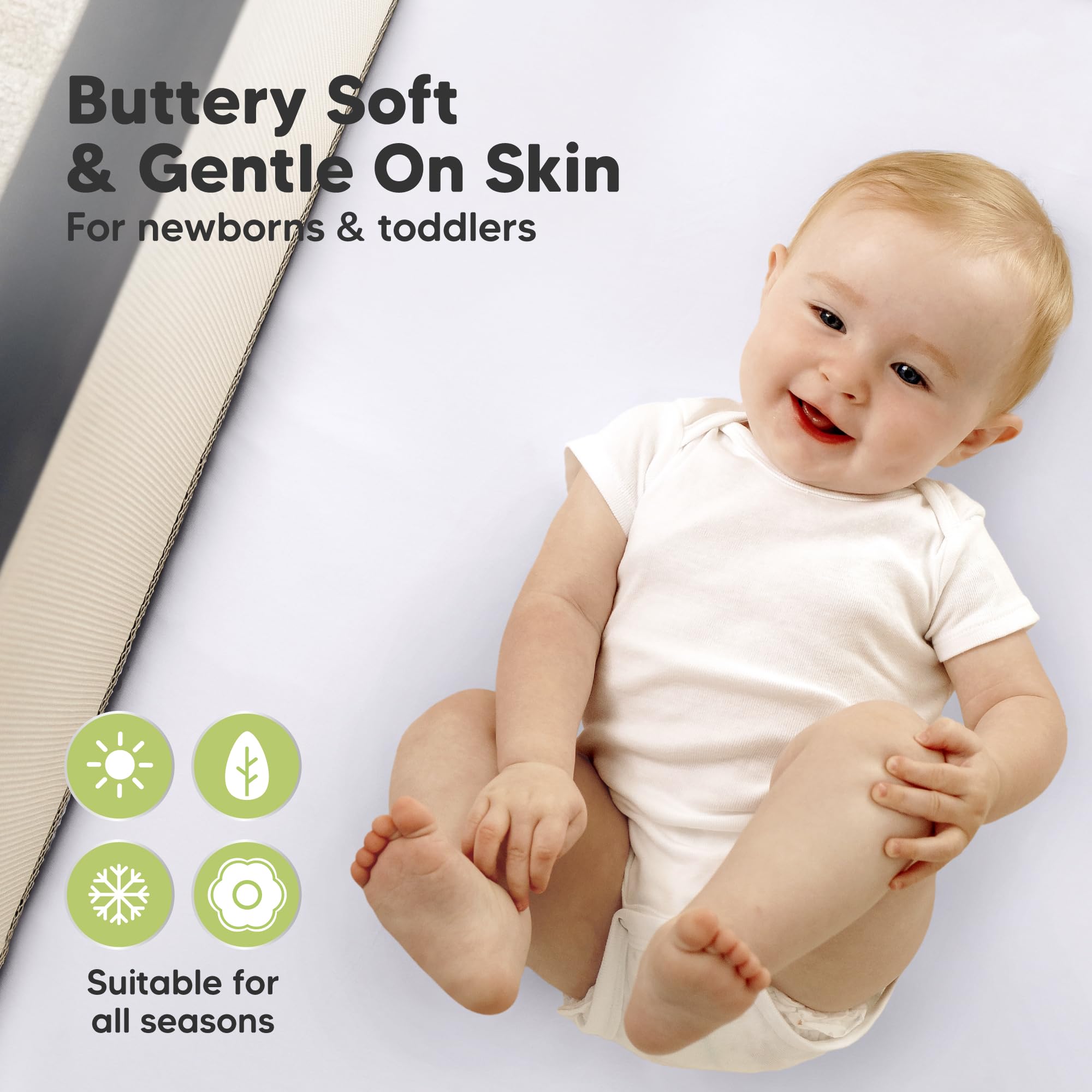 Keababies snugfit-tech elastic band allows easy fitting and removal.