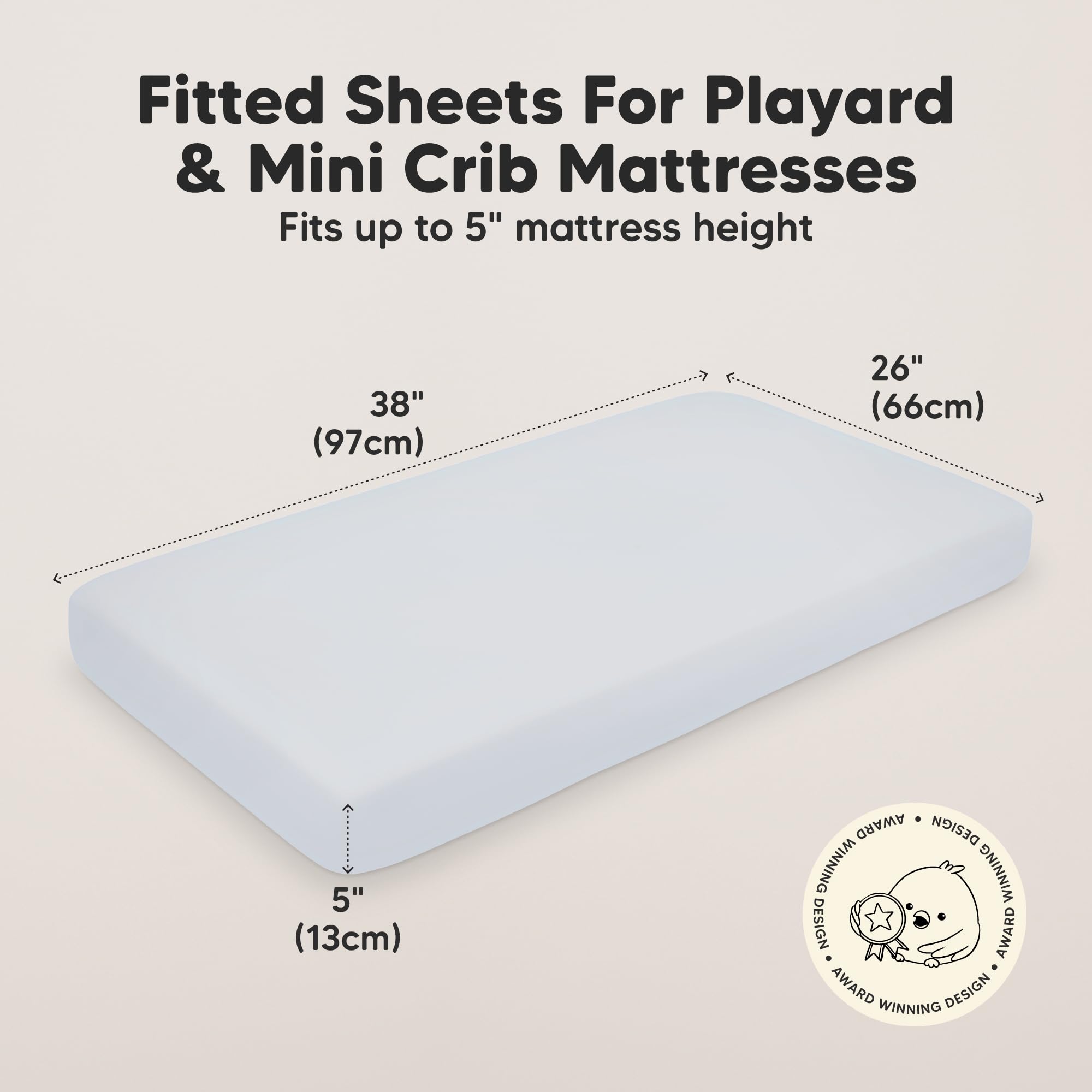 KeaBabies SnugFit Tech knit eases on/off for quick sheet changes.