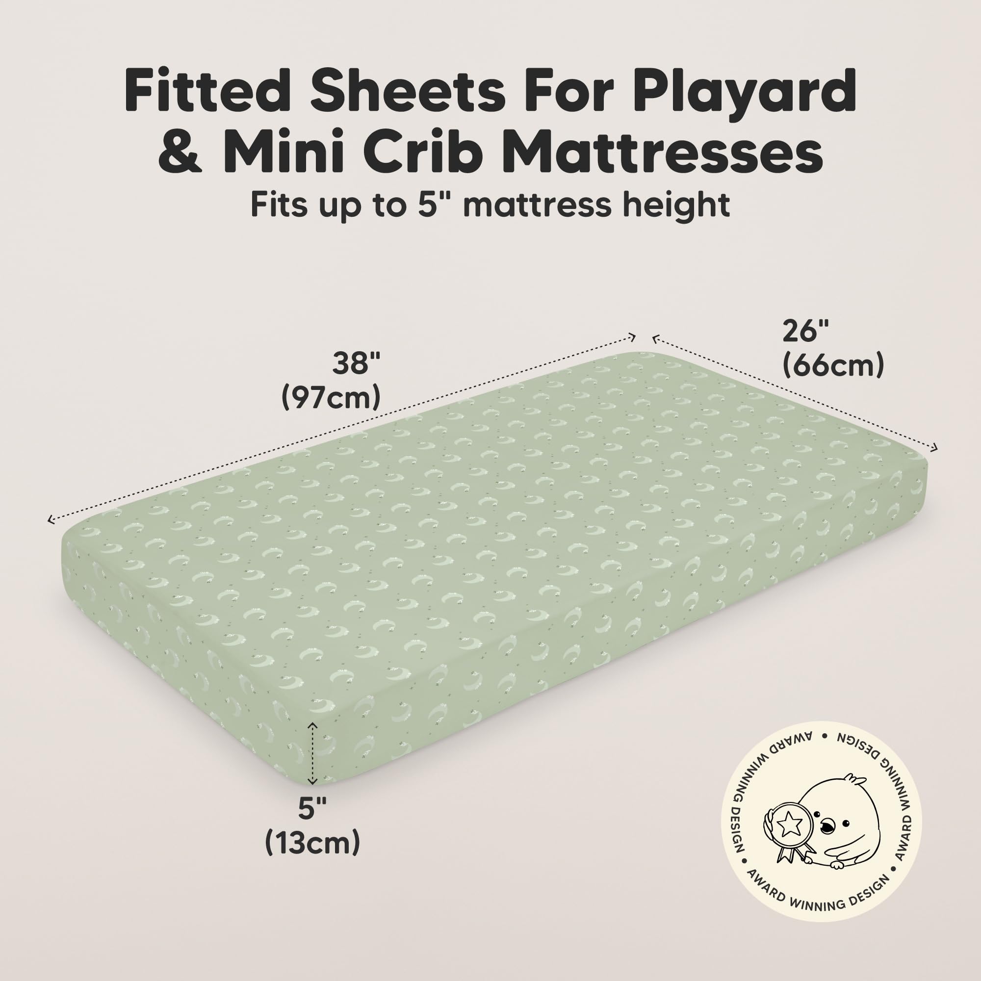 KeaBabies SnugFit Tech mini crib sheets stretch for easy, secure fitting