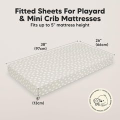 KeaBabies SnugFit Tech mini sheet Meadow fit, easy on and off for busy mornings.