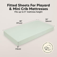 KeaBabies SnugFit Tech mini sheets showing easy on-off fit