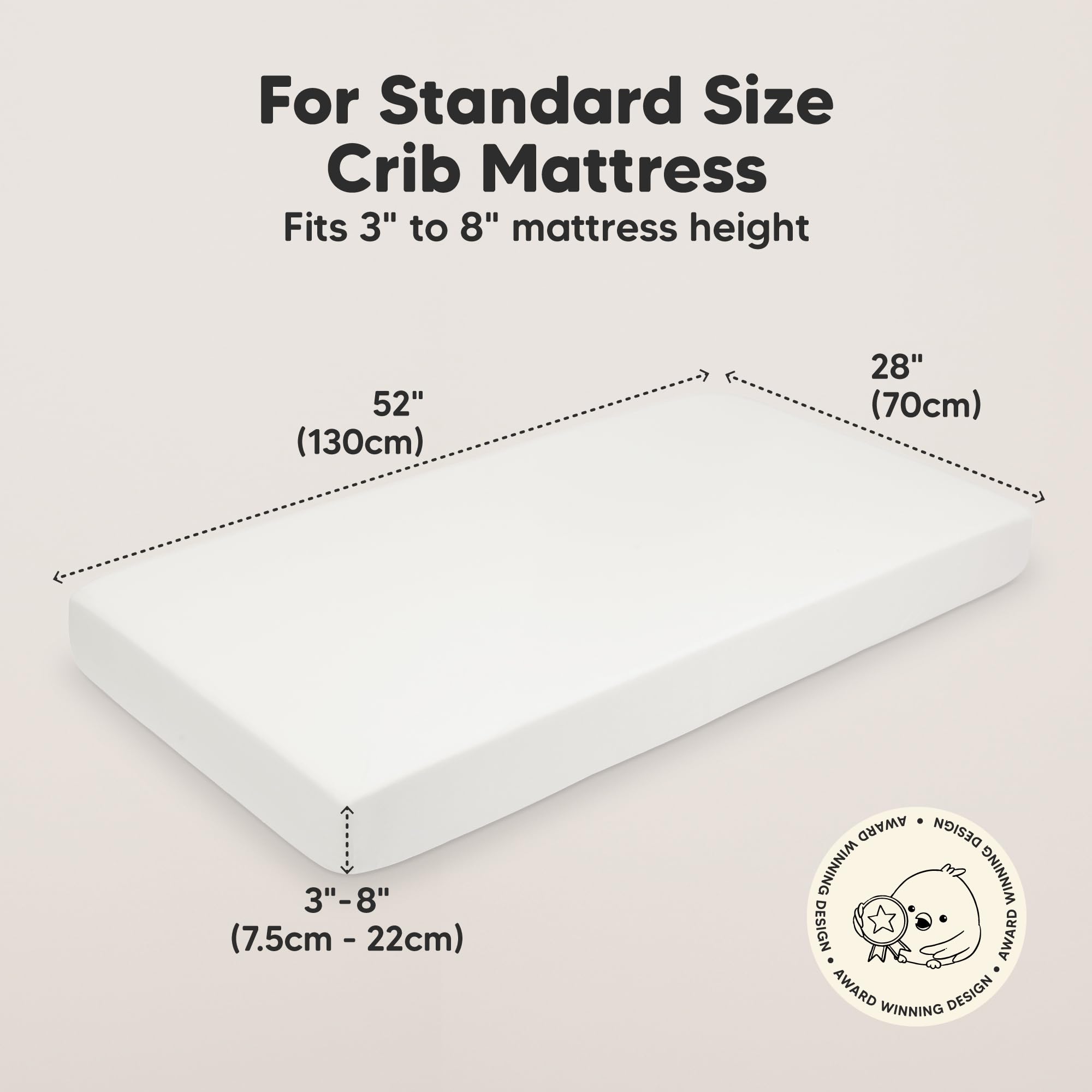 KeaBabies SnugFit Tech stretch close-up demonstrates quick-fit ease for hassle-free sheet changes.