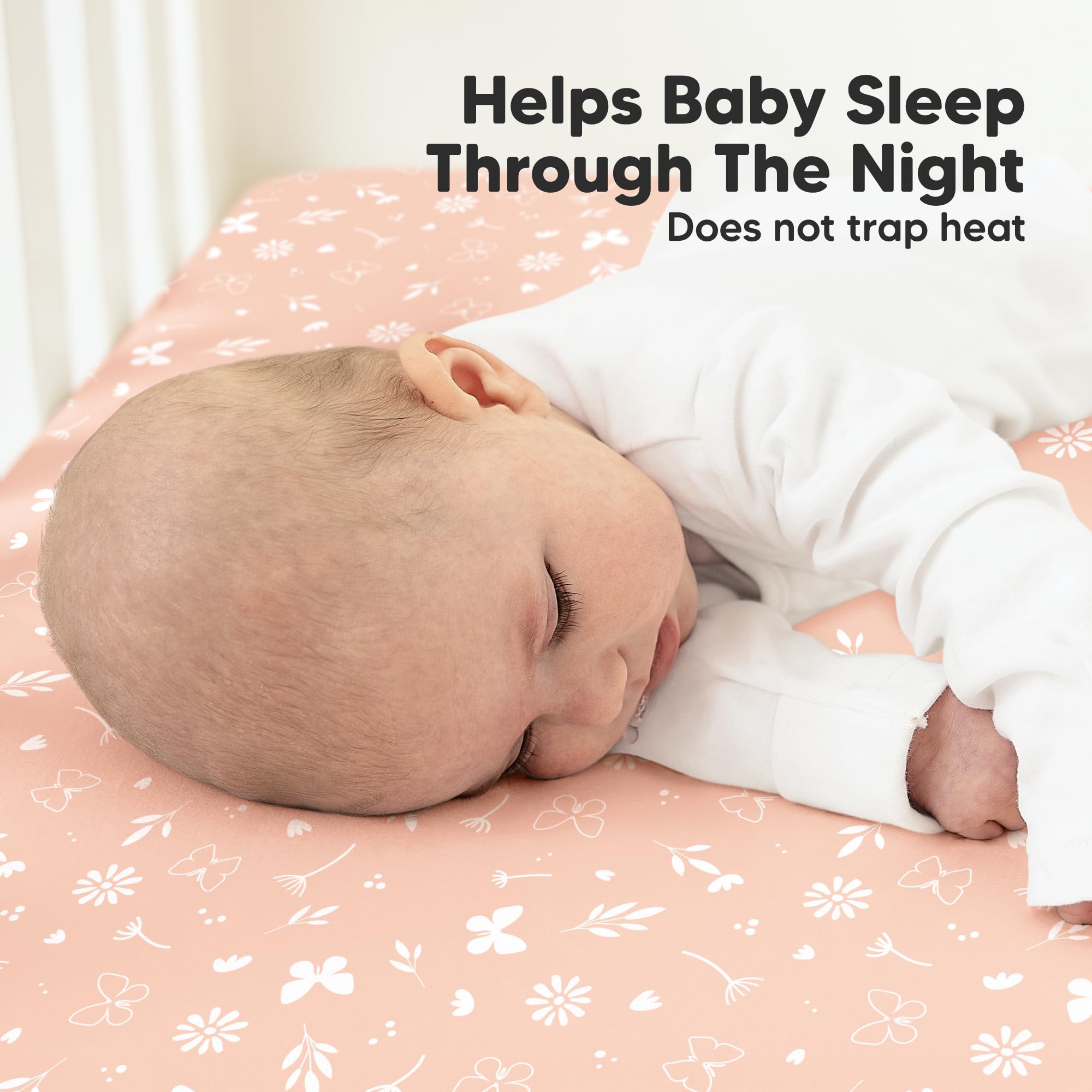 KeaBabies snugfit tech stretch enables quick on/off during bedtime changes.