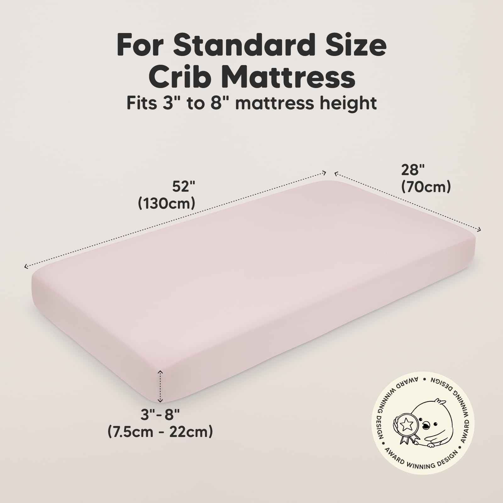 KeaBabies SnugFit tech-stretch crib sheet enables quick, secure fitting.