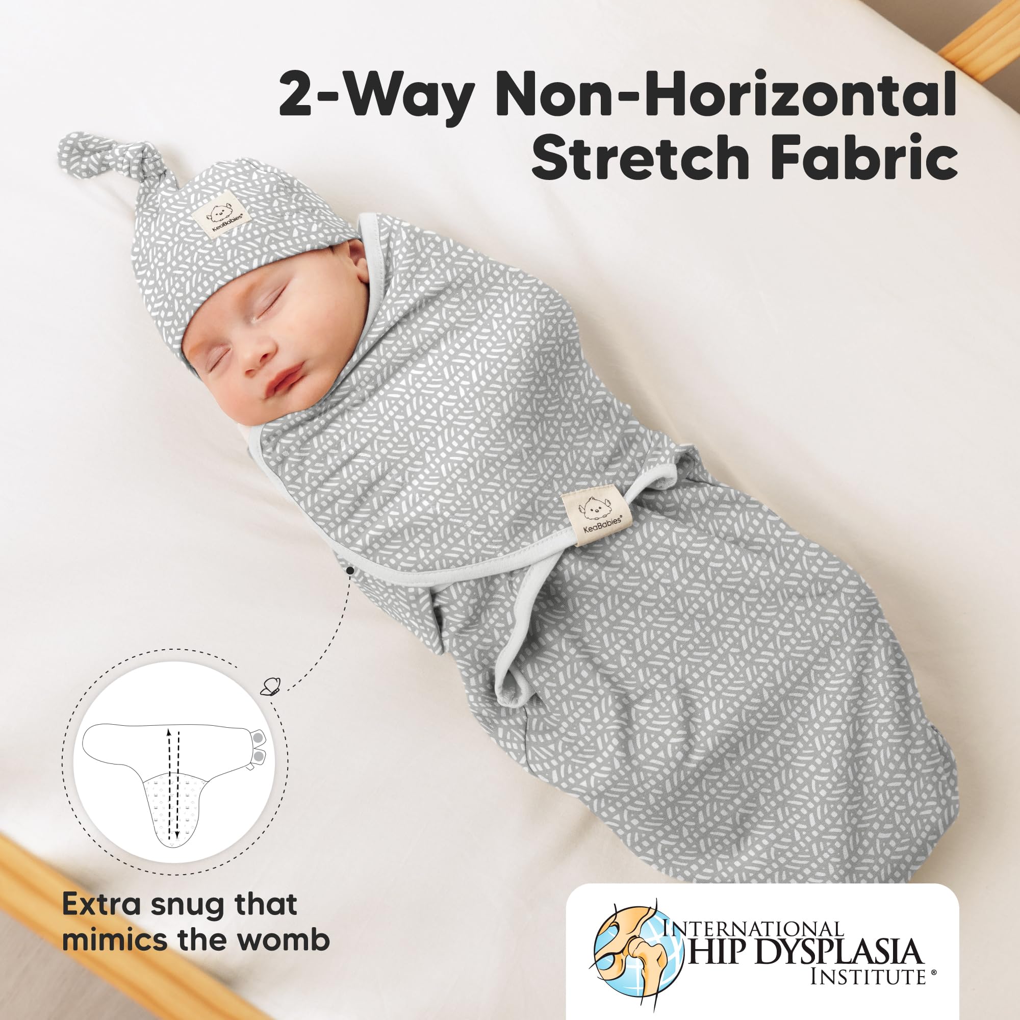KeaBabies soft two-way stretch knit feels like a warm hug for baby