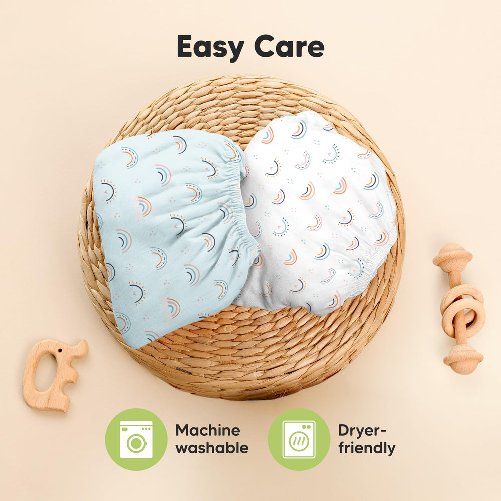 KeaBabies soft sheet texture against delicate baby skin for extra comfort.