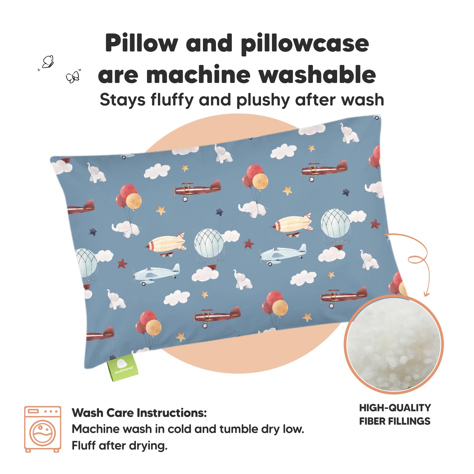 KeaBabies soft breathable fabric keeps toddlers cool while sleeping.