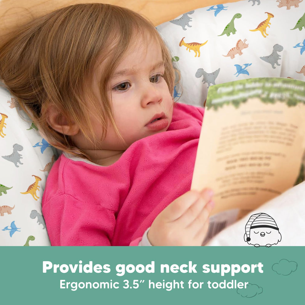 KeaBabies soft breathable pillow cover promotes comfy sleep for kids.