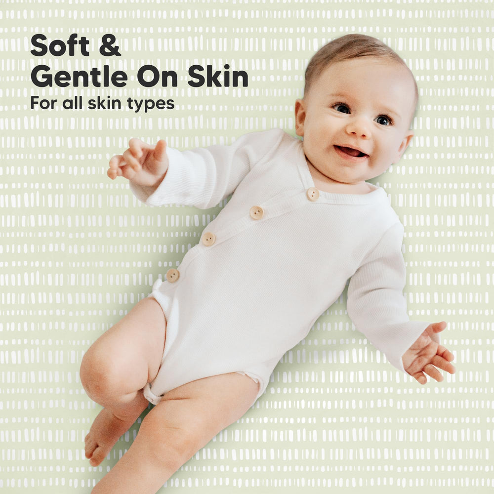 KeaBabies Soft breathable playard bedding keeps babies cool and comfortable during naps.