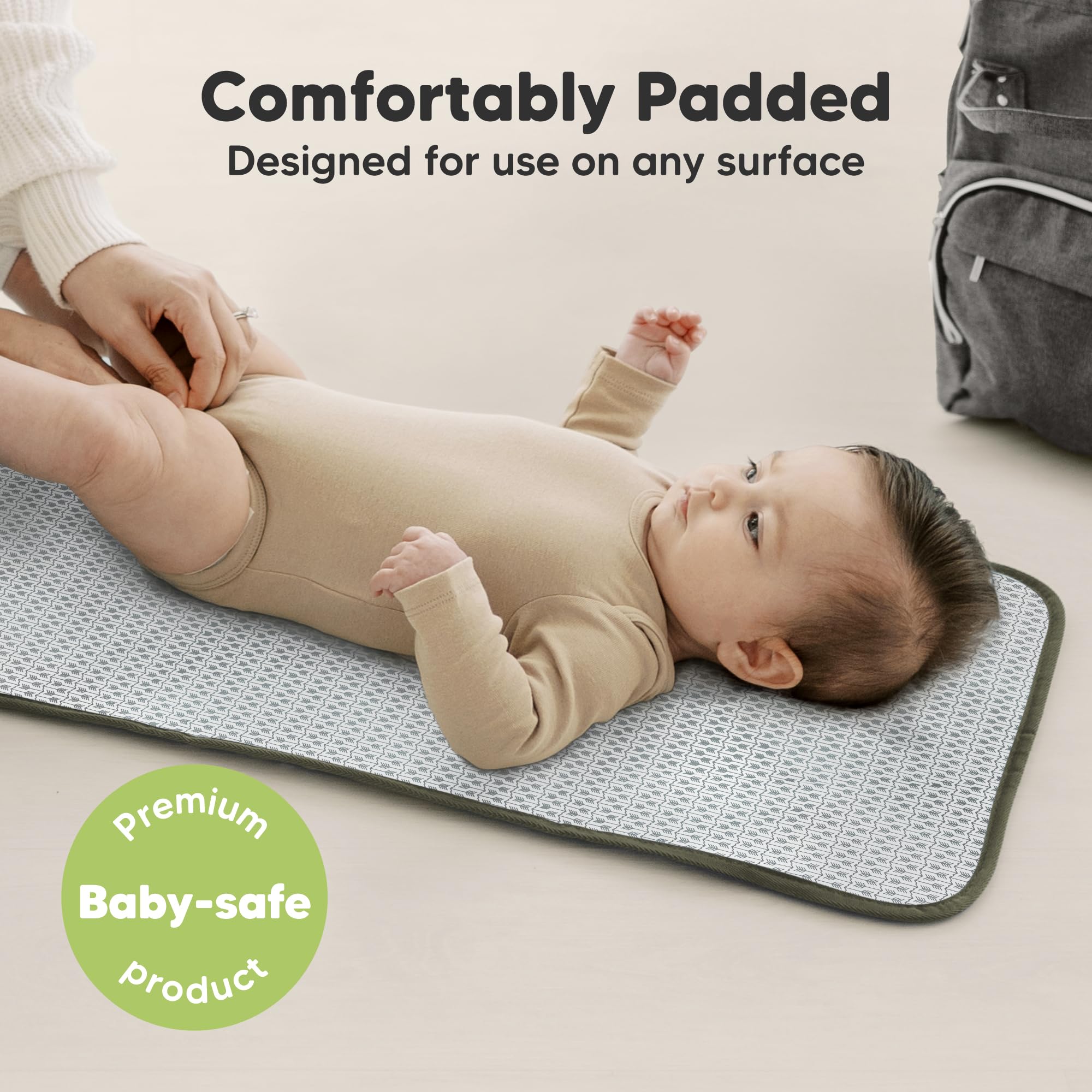 KeaBabies soft cushion padding provides baby comfort during diaper changes.