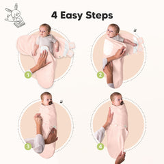 KeaBabies sleep sack uses soft hook-and-loop closures gentle on baby's skin.