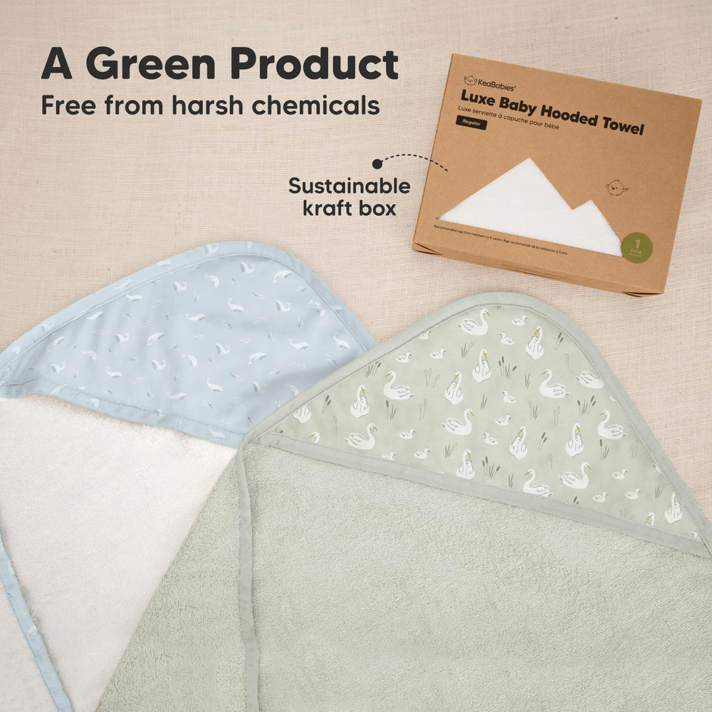 KeaBabies soft hooded towel close-up demonstrates gentle touch for delicate skin.