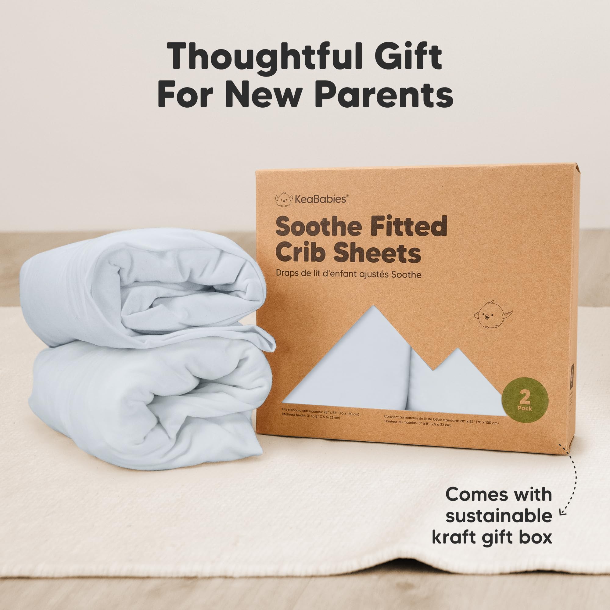 KeaBabies soft jersey cotton close-up showing delicate skin-friendly fabric.