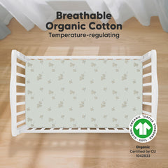 KeaBabies soft jersey cotton close-up highlights breathable fabric for delicate skin.