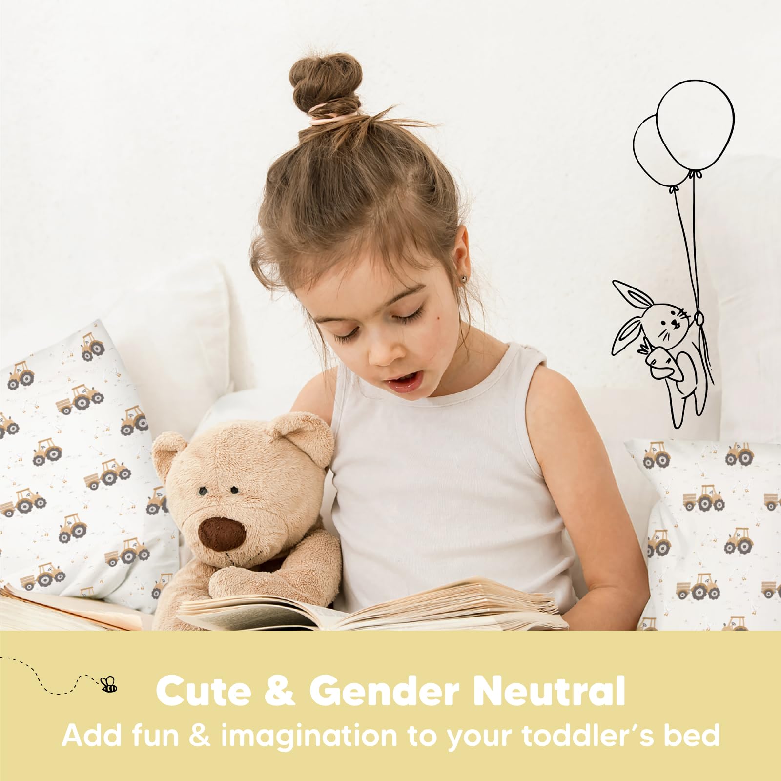 KeaBabies soft-light-weight-pillow helps toddlers drift into cozy sleep.
